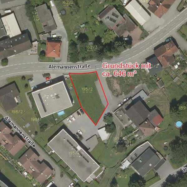 Baugrund in Rankweil - Katasterplan - Amann Immobilien