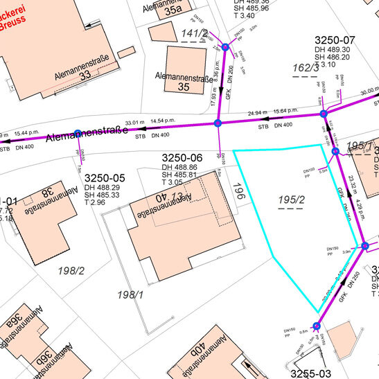Baugrund in Rankweil - Kanalplan - Amann Immobilien