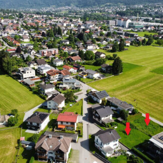 Baugründe in Bürs - Blick Richtung Ortskern - Amann Immobilien