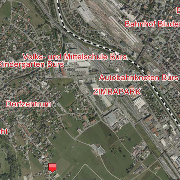 Baugründe in Bürs - Übersichtsplan - Amann Immobilien