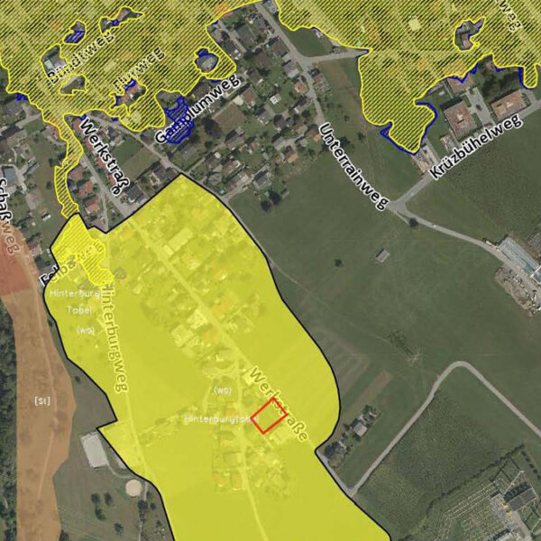Baugründe in Bürs - Gefahrenzonenplan - Amann Immobilien