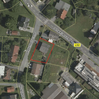 Einfamilienhaus mit großem Garten in Meiningen - Katasterplan - Amann Immobilien