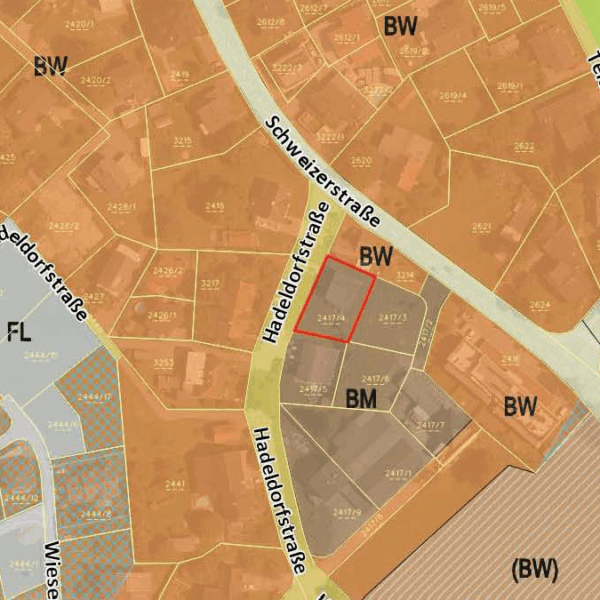 Einfamilienhaus mit großem Garten in Meiningen - Flächenwidmungsplan - Amann Immobilien