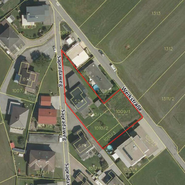 Mehrfamilienhaus in Bürs - Katasterplan - Amann Immobilien