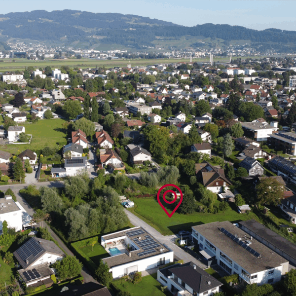 Attraktives Baugrundstück in Lustenau - Blick Richtung Schweiz - Amann Immobilien