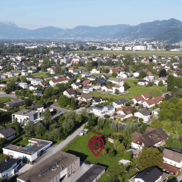 Attraktives Baugrundstück in Lustenau - Blick Richtung Westen - Amann Immobilien