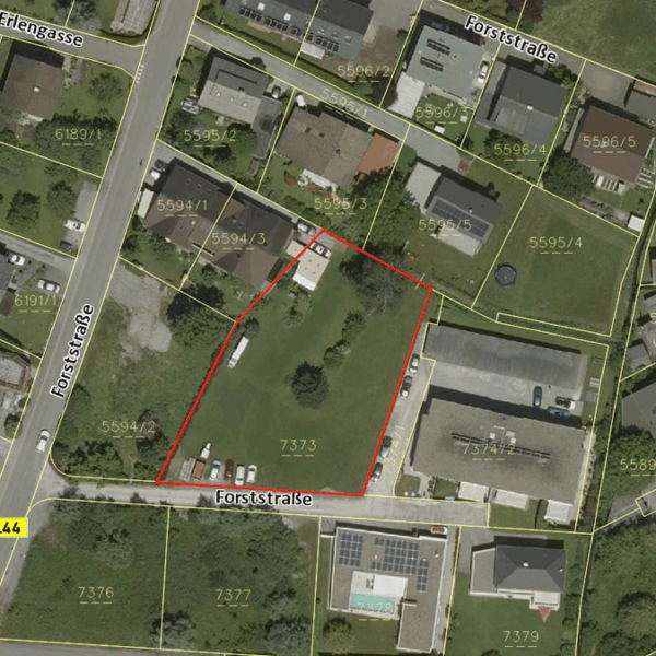 Attraktives Baugrundstück in Lustenau - Katasterplan - Amann Immobilien