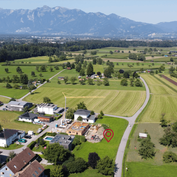 Attraktives Grundstück in Sulz - Blick Richtung Westen - Amann Immobilien