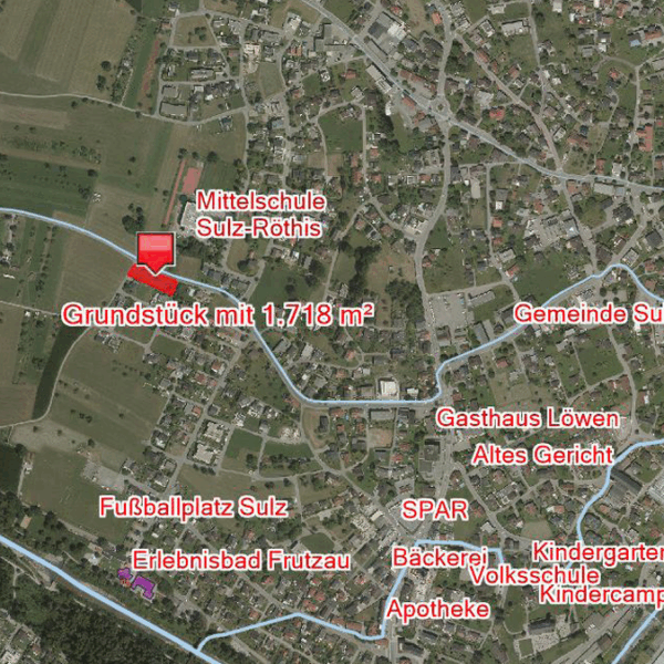 Attraktives Grundstück in Sulz - Übersichtplan - Amann Immobilien