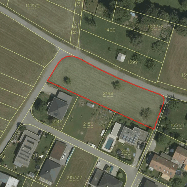 Attraktives Grundstück in Sulz - Katasterplan - Amann Immobilien