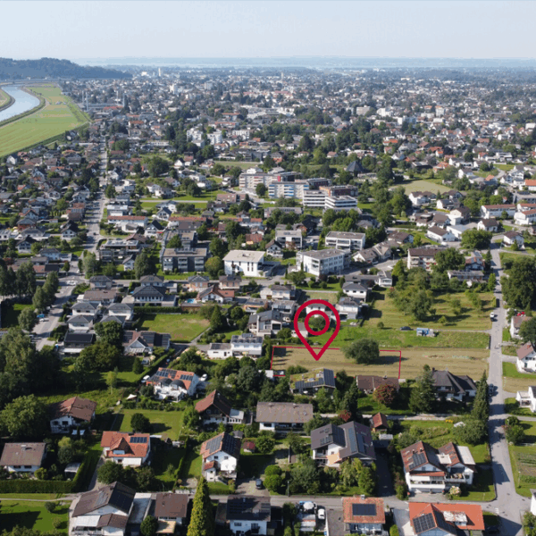Baugrundstück in Lustenau - Lustenau Blick Richtung Bodensee - Amann Immobilien
