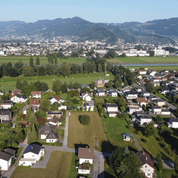 Baugrundstück in Lustenau - Blick Richtung Widnau - Amann Immobilien