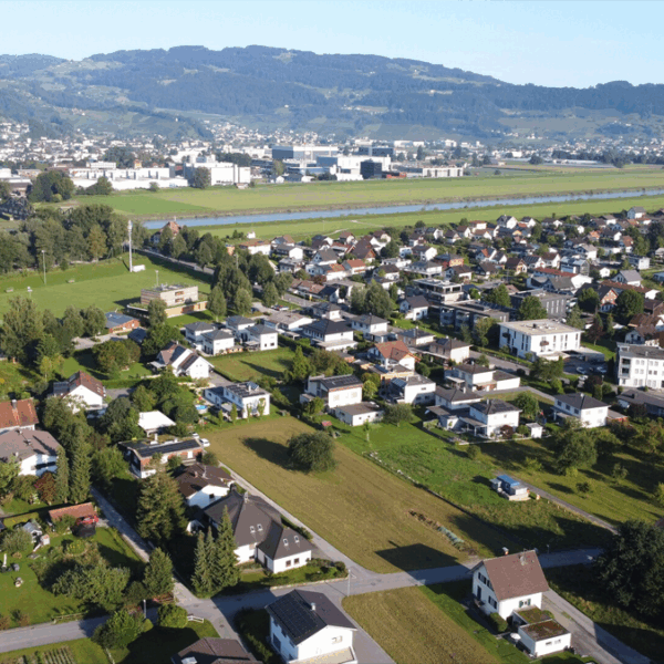 Baugrundstück in Lustenau - Blick Richtung Schweiz - Amann Immobilien