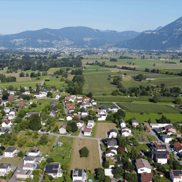 Baugrundstück in Lustenau - Blick Richtung Dornbirn - Amann Immobilien