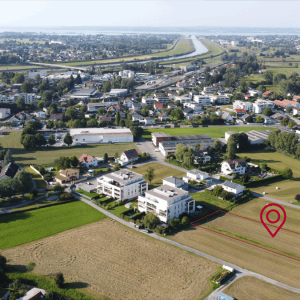 Grundstück mit Entwicklungspotential in Lustenau - Blick Richtung Bodensee - Amann Immobilien
