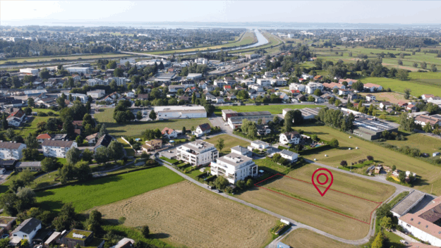 Grundstück mit Entwicklungspotential in Lustenau - Blick Richtung Bodensee - Amann Immobilien