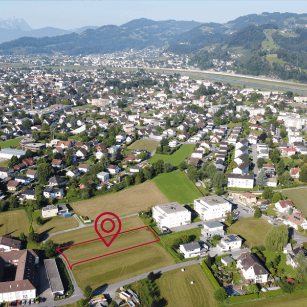 Grundstück mit Entwicklungspotential in Lustenau - Blick Richtung Au - Amann Immobilien