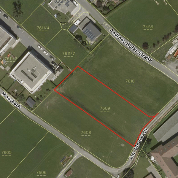 Grundstück mit Entwicklungspotential in Lustenau - Katasterplan - Amann Immobilien