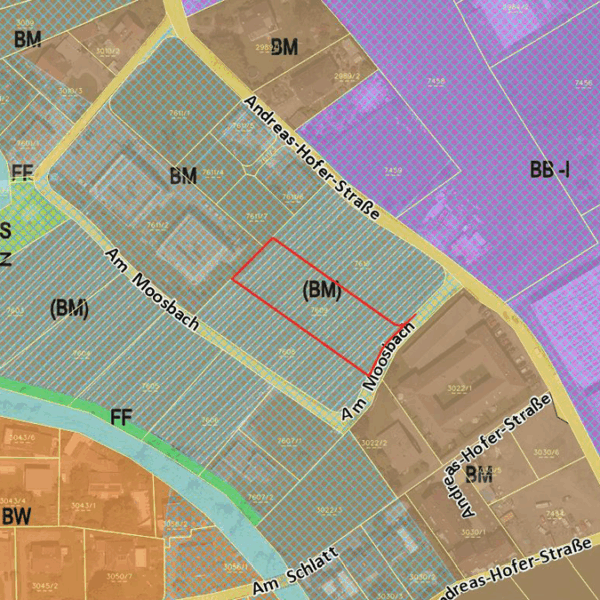 Grundstück mit Entwicklungspotential in Lustenau - Flächenwidmungsplan - Amann Immobilien