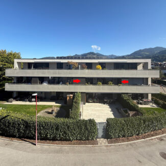 Neuwertige 2-Zimmer-Wohnung in Sulz - Südansicht - Amann Immobilien