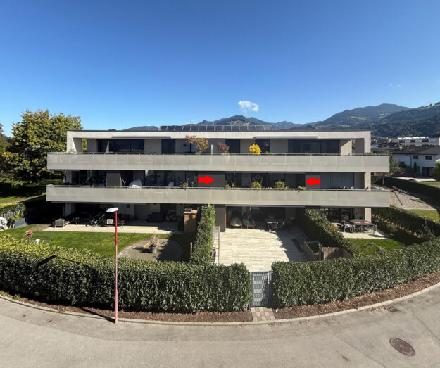 Neuwertige 2-Zimmer-Wohnung in Sulz - Südansicht - Amann Immobilien