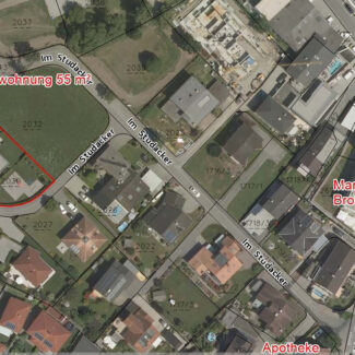 Neuwertige 2-Zimmer-Wohnung in Sulz - Katasterplan - Amann Immobilien