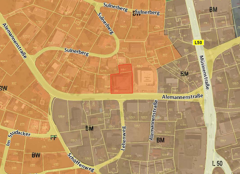 4-Zimmer-Wohnung mit 106 m2 in Sulz - Flächenwidmungsplan - Amann Immobilien
