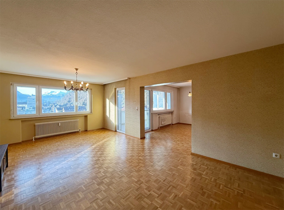 4-Zimmer-Wohnung mit Aussicht in Feldkirch Levis - Wohnzimmer - Amann Immobilien