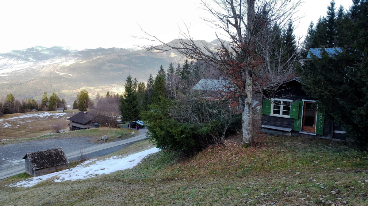 Zwei Grundstücke mit Ferienhauswidmung und Hütte - Frastanz Bazora - Westseite - Amann Immobilien