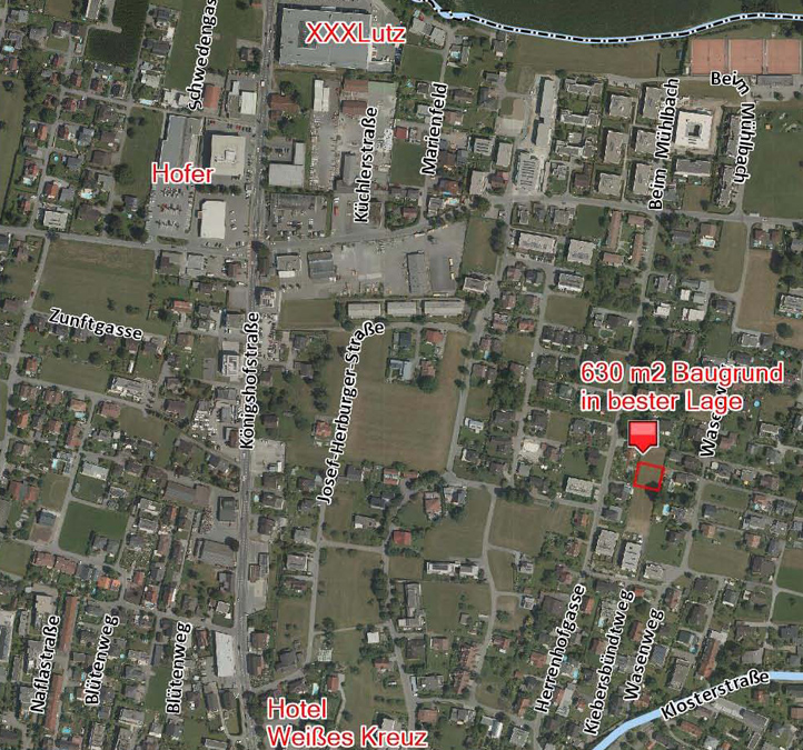 Baugrund in Feldkirch-Altenstadt - Übersichtsplan - Amann Immobilien