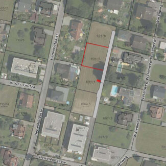 Baugrund in Feldkirch-Altenstadt - Katasterplan mit Zufahrt - Amann Immobilien