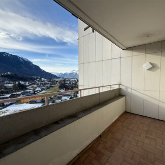 Großzügige 3-Zimmer-Wohnung in Feldkirch-Tosters - Balkon Wohnzimmer - Amann Immobilien