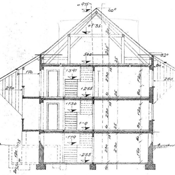 Einfamilienhaus in Rankweil - Schnitt Südseite - Amann Immobilien