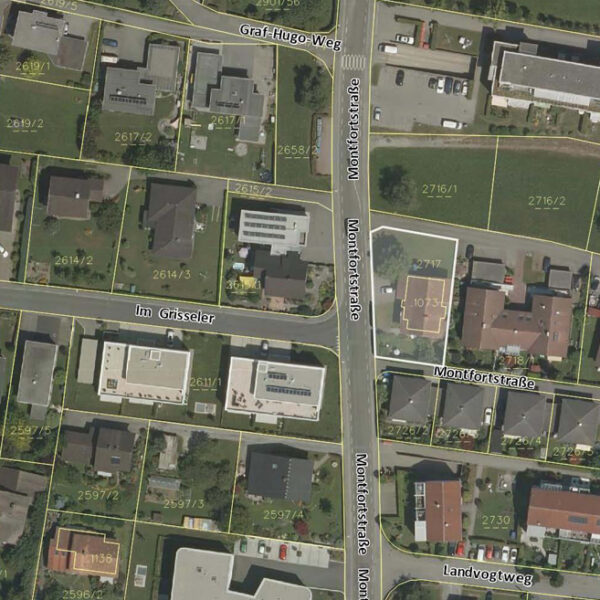 Einfamilienhaus in Rankweil - Katasterplan - Amann Immobilien