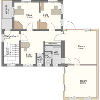 Wohn- und Geschäftshaus in Feldkirch-Altenstadt - Grundrissplan Erdgeschoss - Amann Immobilien