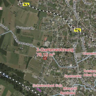 Attraktive 3-Zimmer-Gartenwohnung in ruhiger Lage - Sulz - Übersichtsplan - Amann Immobilien