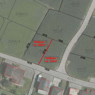 Baugrundstücke in Koblach - Teilungsvorschlag - Amann Immobilien