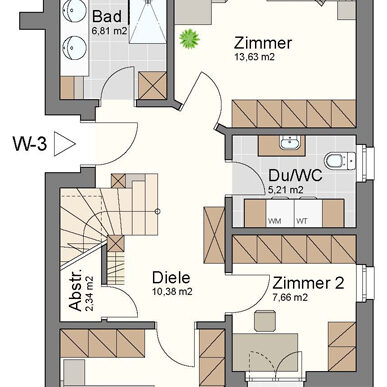 Attraktive 4-Zimmer-Wohnung in Rankweil - Grundrissplan 1. OG - Amann Immobilien