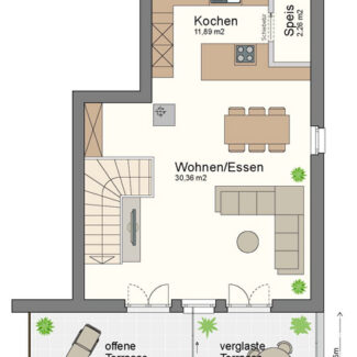 Attraktive 4-Zimmer-Wohnung in Rankweil - Grundrissplan 2. OG - Amann Immobilien