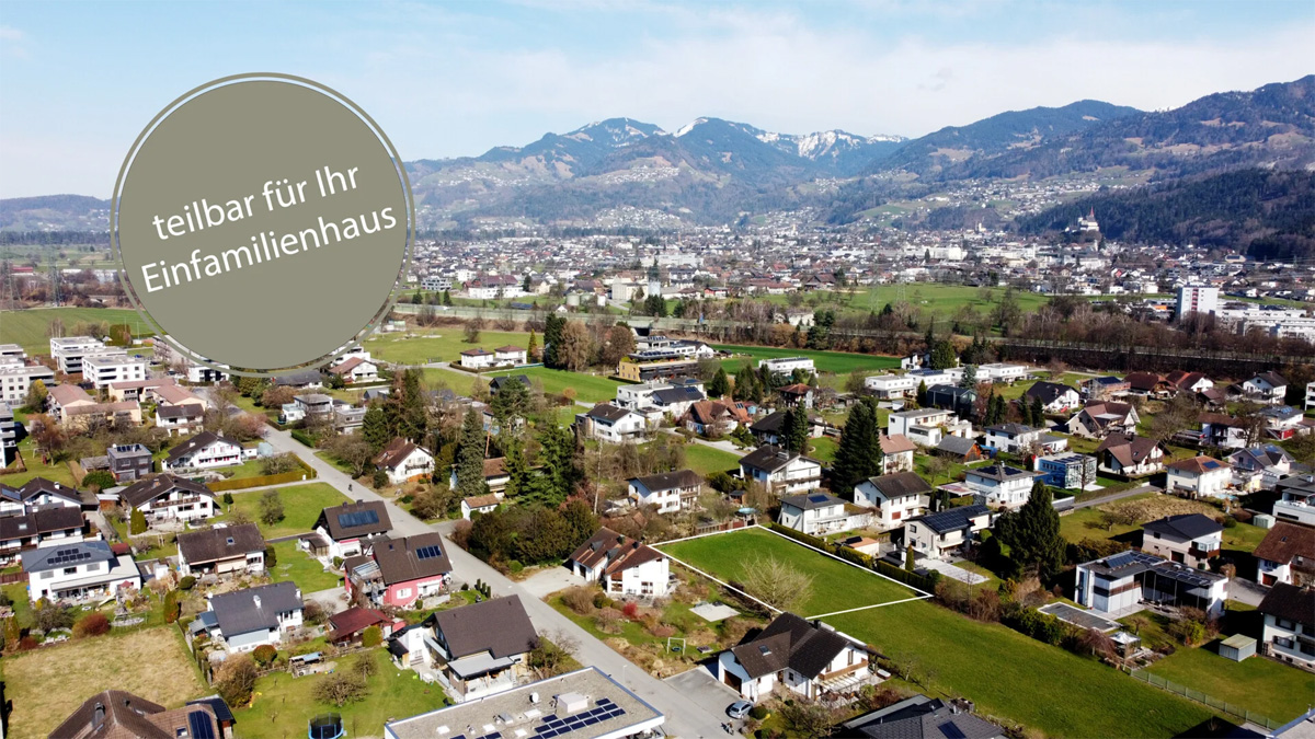 Baugrund in variablen Größen in Feldkirch-Altenstadt - teilbar für Ihr Einfamilienhaus - Amann Immobilien