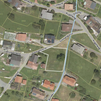 Baugrund mit Panorama in Fraxern - Katasterplan - Amann Immobilien