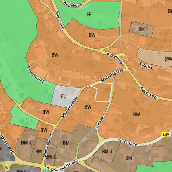 Baugrund mit Panorama in Fraxern - Flächenwidmungsplan - Amann Immobilien
