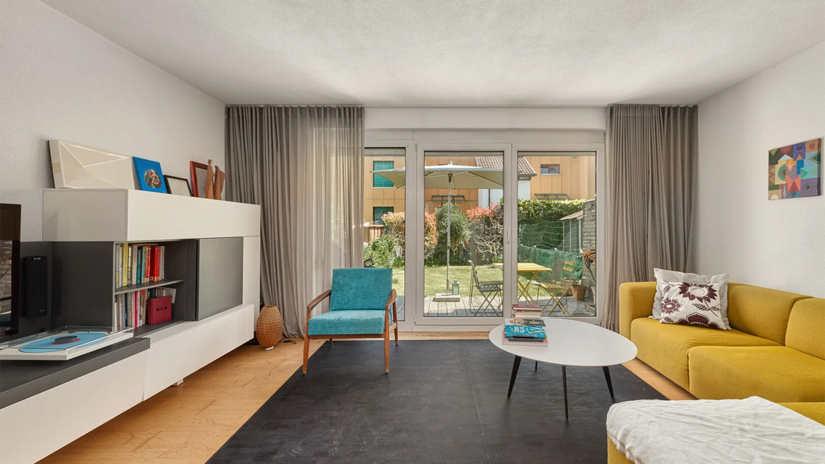Reihenhaus in Feldkirch in ruhiger Lage am Waldrand - Wohnzimmer - Amann Immobilien