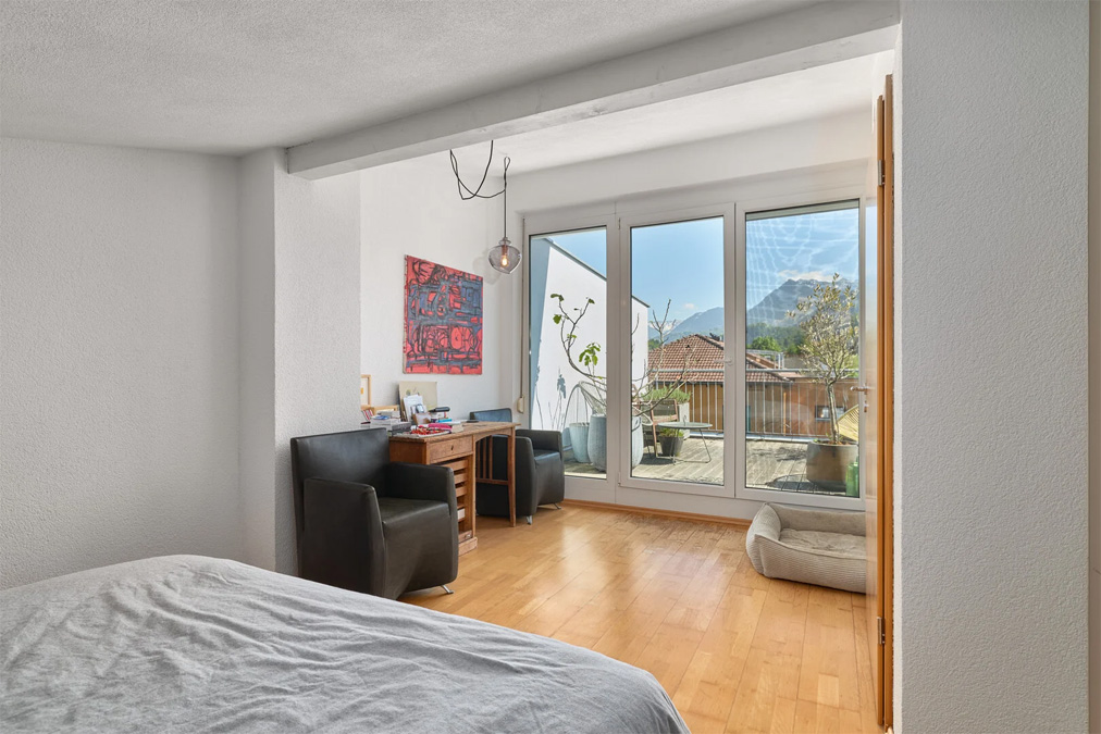 Reihenhaus in Feldkirch in ruhiger Lage am Waldrand - Schlafzimmer - Amann Immobilien