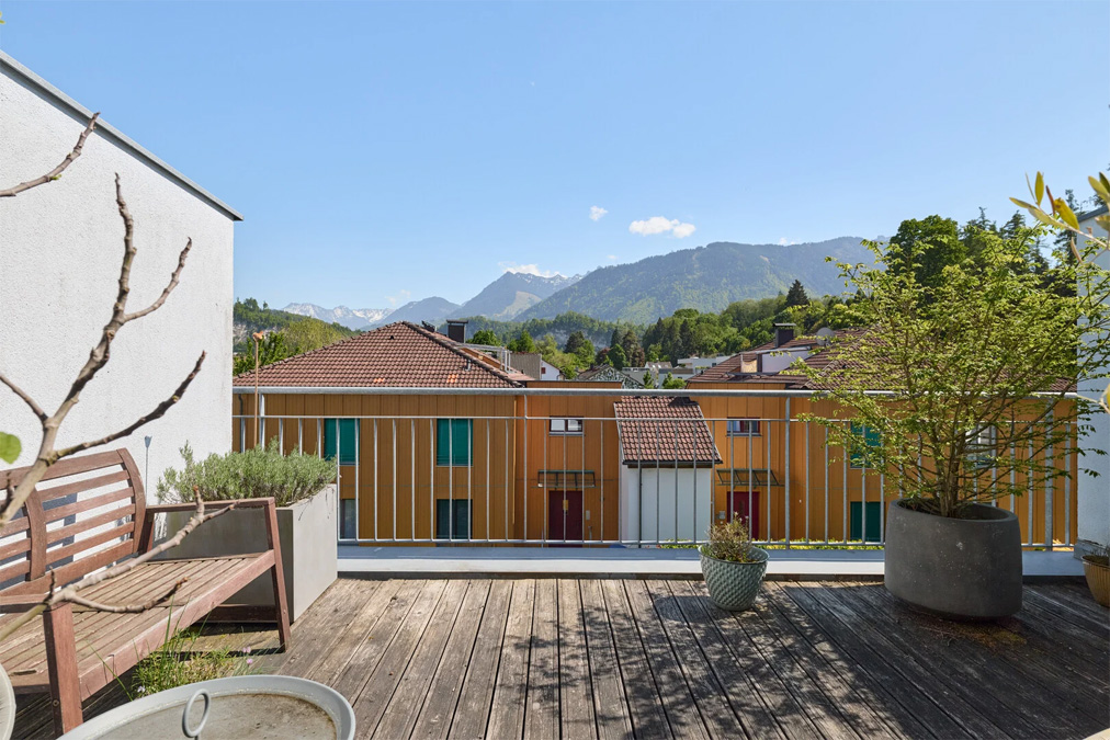 Reihenhaus in Feldkirch in ruhiger Lage am Waldrand - Terrasse - Amann Immobilien