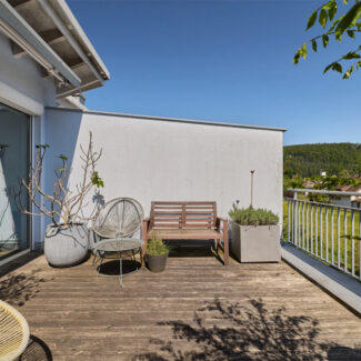 Reihenhaus in Feldkirch in ruhiger Lage am Waldrand - Terrasse - Amann Immobilien