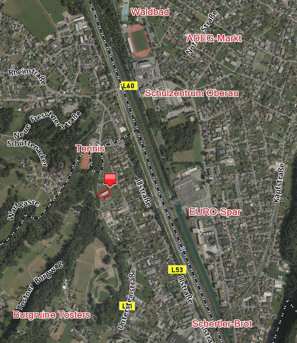 Reihenhaus in Feldkirch in ruhiger Lage am Waldrand - Übersichtsplan - Amann Immobilien