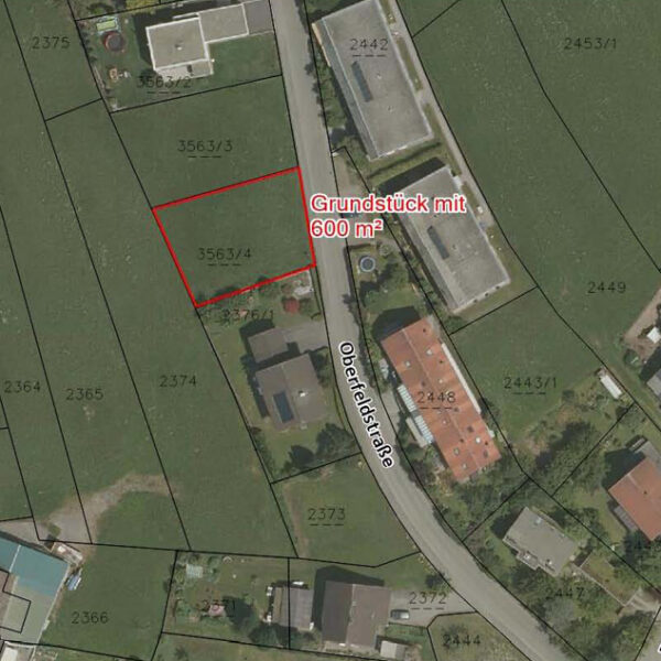 Traumhaft gelegenes Baugrundstück in Göfis - Katasterplan - Amann Immobilien