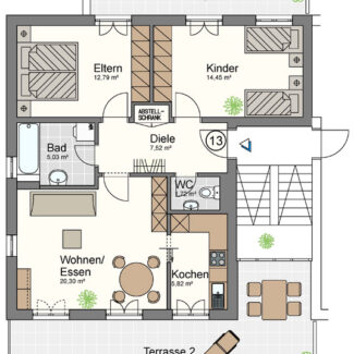 3-Zimmer-Wohnung in Rankweil - Grundrissplan - Amann Immobilien