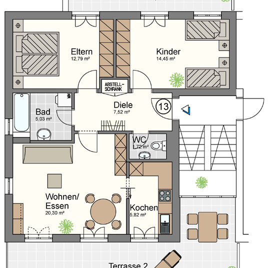 3-Zimmer-Wohnung in Rankweil - Grundrissplan - Amann Immobilien